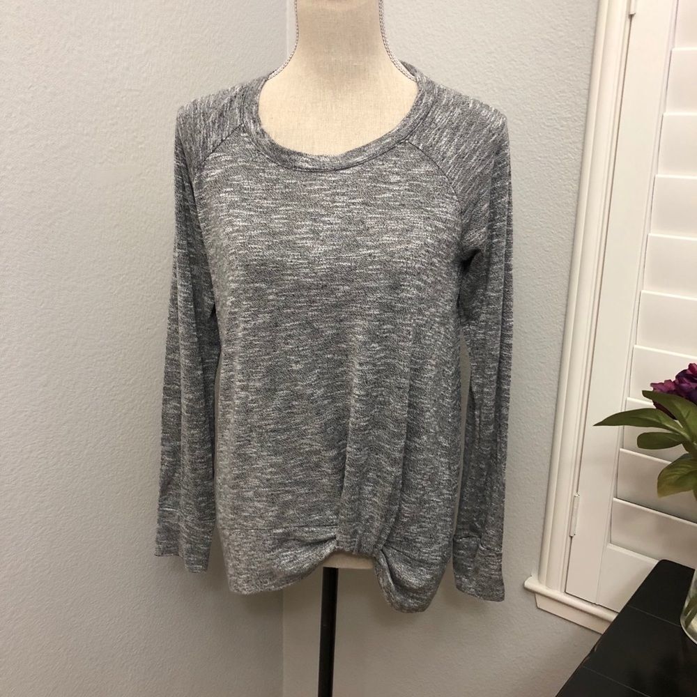 Juicy Couture Gray Knit Tunic Blouse, Size Large